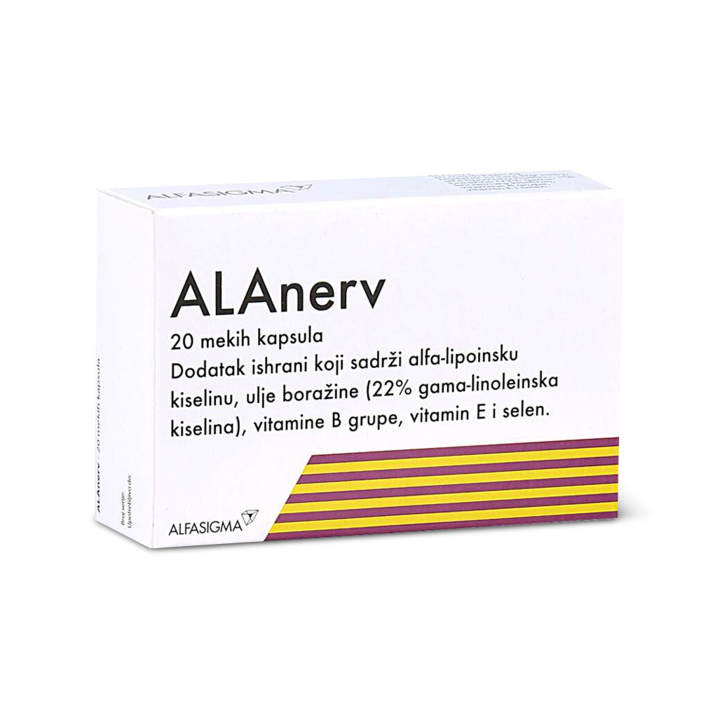 ALAnerv – 20 mekih kapsula, Kod svih vrsta perifernih neuropatija - slika 1
