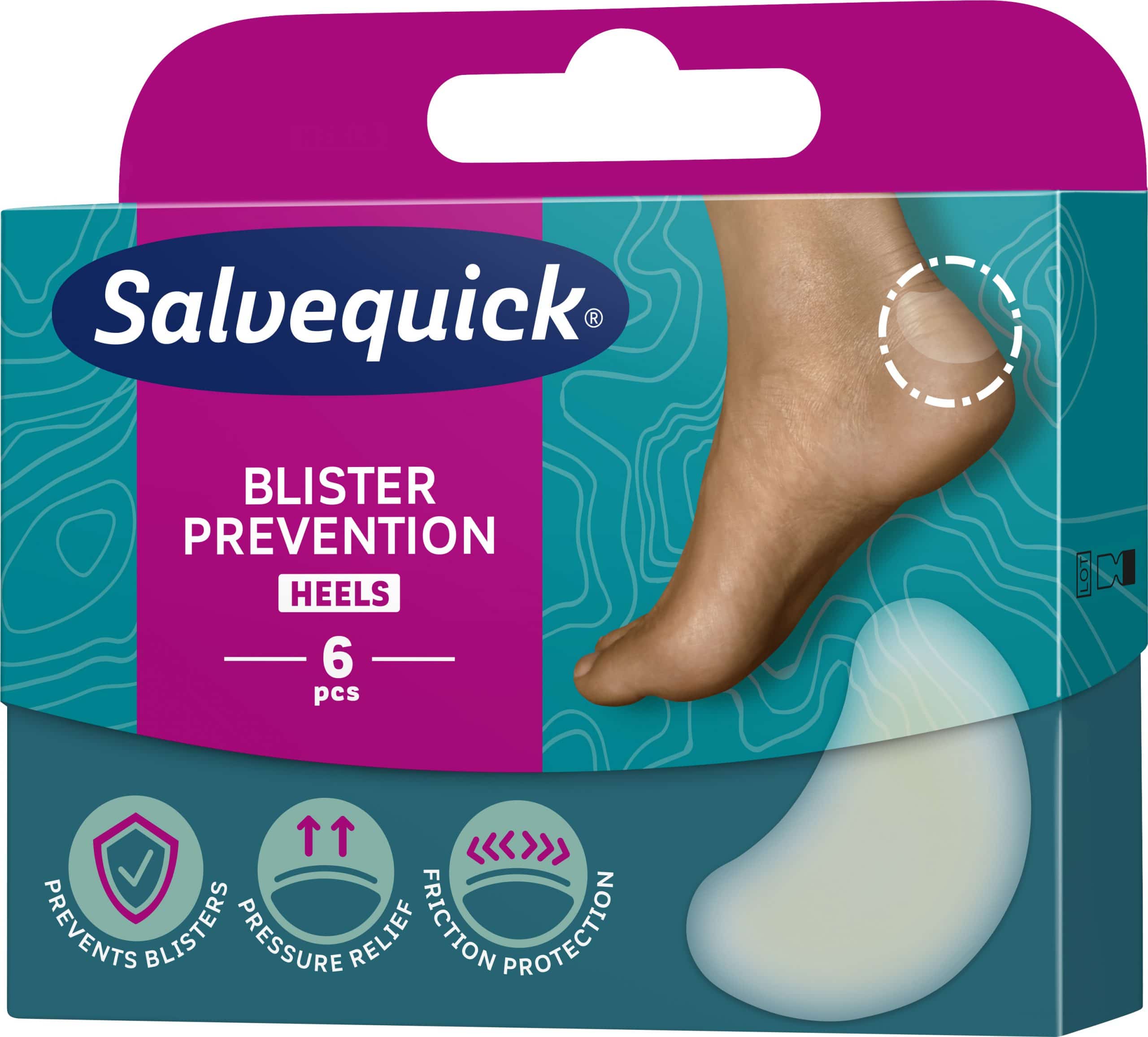 SALVEQUICK Foot Care flasteri za pete – 6 komada - slika 1