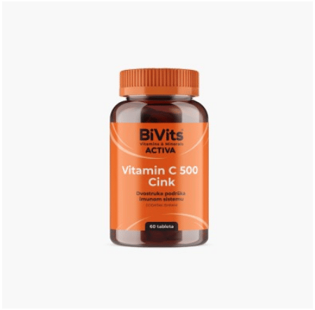 BIVITS Vitamin C 500mg i Cink 10mg 60 tableta - slika 1