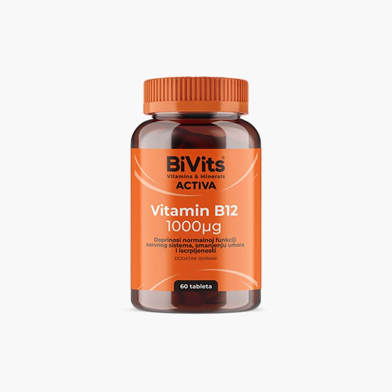 BIVITS Vitamin B12 1000 µg 60 tableta - slika 1