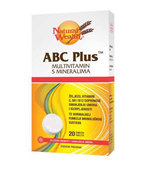 NATURAL WEALTH ABC Plus 20 šumećih tableta – Multivitamin s mineralima - slika 1