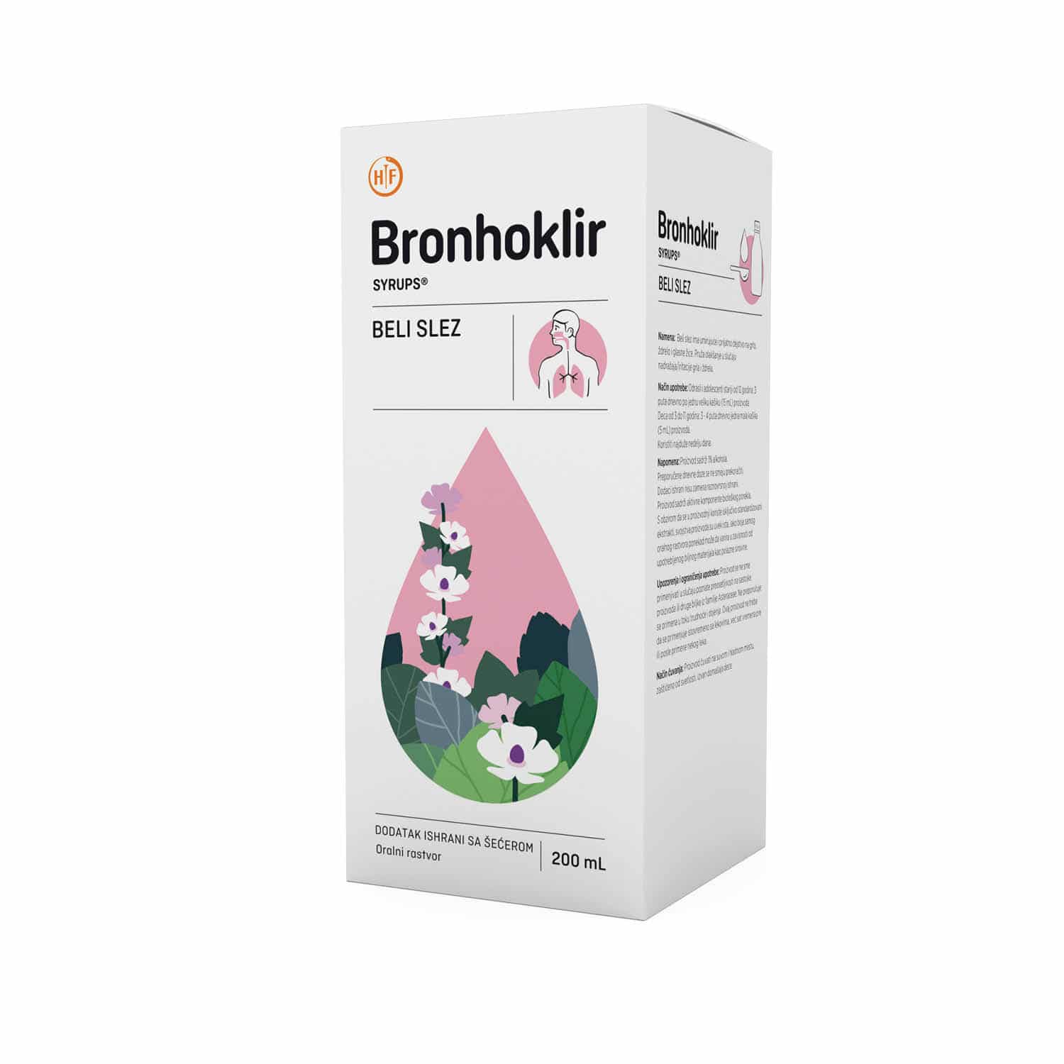 BRONHOKLIR Sirup bijeli sljez 200ml - slika 1