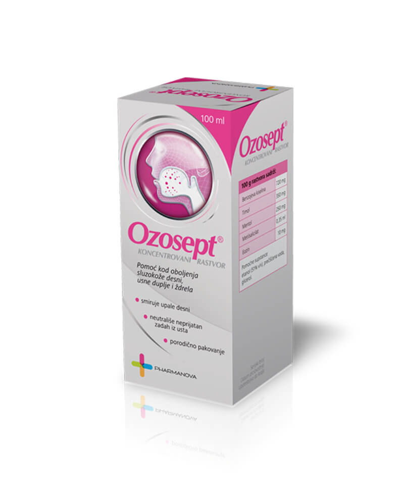 OZOSEPT Koncentrovani rastvor za ispiranje usta i grla 100ml - slika 1