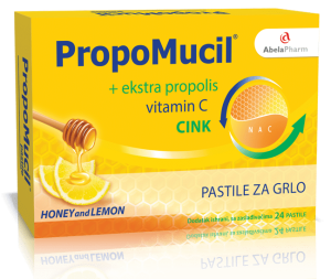 ABELAPHARM PropoMucil limun i med 24 pastile