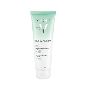 VICHY NORMADERM 3u1 piling, maska i krema za čišćenje lica za masnu kožu, 125 ml