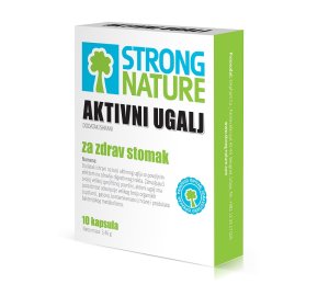 STRONG NATURE Aktivni ugalj 250mg 10 kapsula