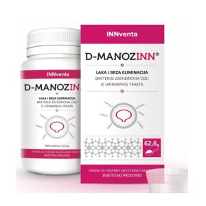 D-MANOZINN 62,6g praha, Namijenjen je osobama sa čestim i ponavljajućim infekcijama urinarnog trakta