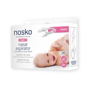 NOSKO BASIC ASPIRATOR ZA NOS, Plastični aspirator za nos, za uklanjanje sekreta iz nosa, za djecu 0+
