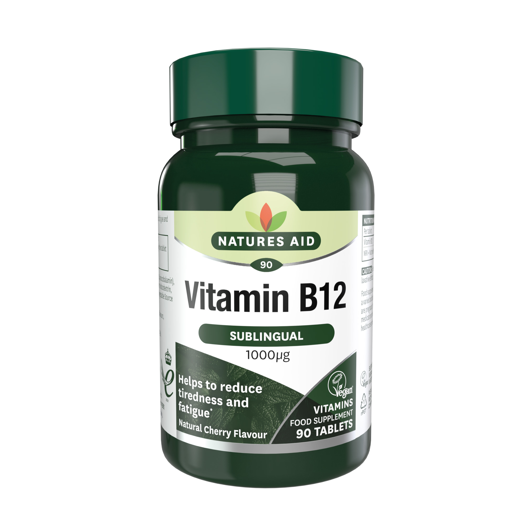 NATURES AID Vitamin B12 1000 – 90 sublingvalnih tableta - slika 1